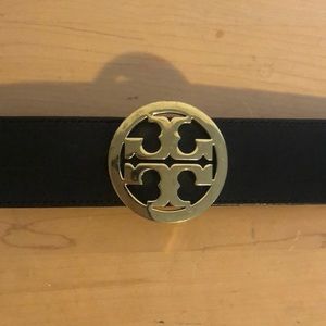 Tory Burch Reversible Belt - Blk & Luggage Small